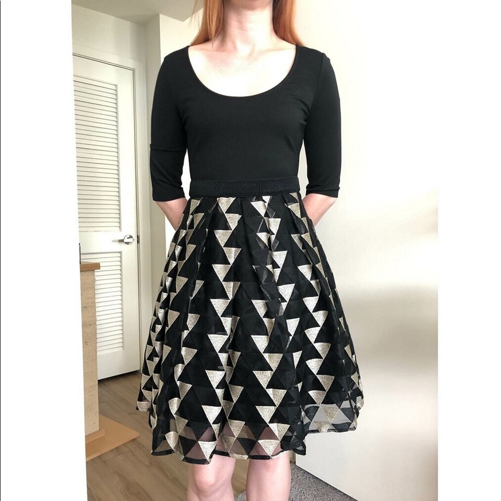 Plenty by Tracy Reese black fit and flare dress